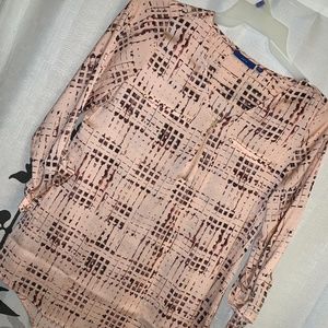 Pink Loose Office Blouse with Gold Details (NWT)